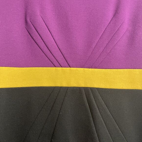 Tahari A.S. Levine Womens Dress Color Block Design Office to Evening Size 4 - Picture 2 of 9